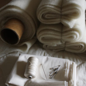 Quiltvadd metervara o tillklippta kit, 100 % svensk texelull, Filtmakeriet